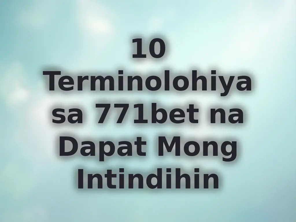 Terminolohiya sa casino
